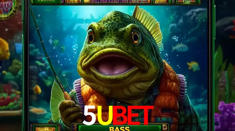 Personagem de peixe pescador do popular jogo de slot com tema de pescaria, uma das emocionantes opções de caça-níqueis para jogar e ganhar no cassino 5UBET.